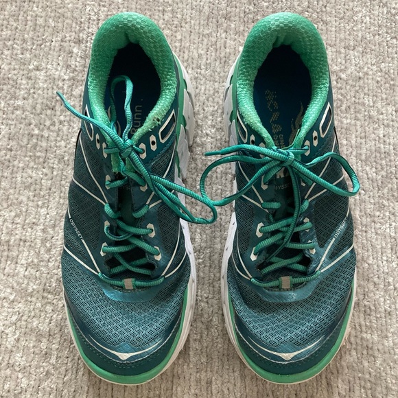 Hoka Athletic Shoes in Teal and White - Picture 2 of 9